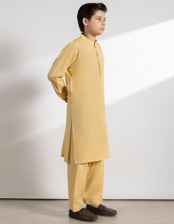 Blended Yellow Shalwar Kameez - J. Junaid Jamshed