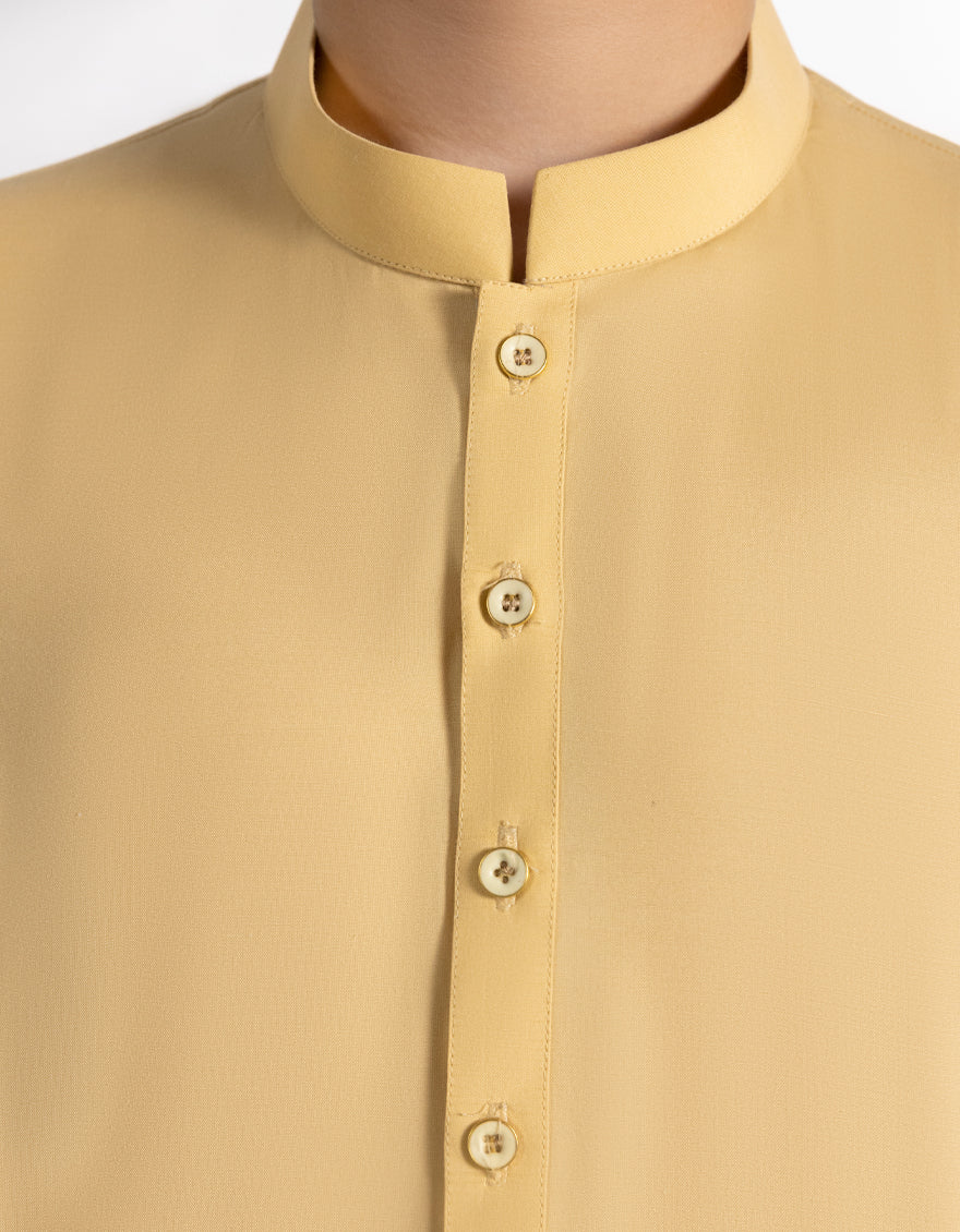 Blended Yellow Shalwar Kameez - J. Junaid Jamshed