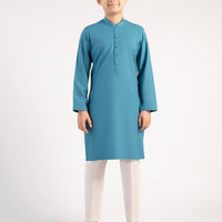 Blended Blue Kurta - J. Junaid Jamshed
