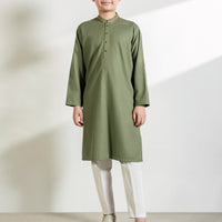 Blended Green Kurta - J. Junaid Jamshed