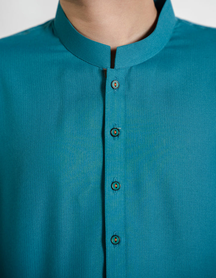 Polyester Sea Green Shalwar Kameez - J. Junaid Jamshed