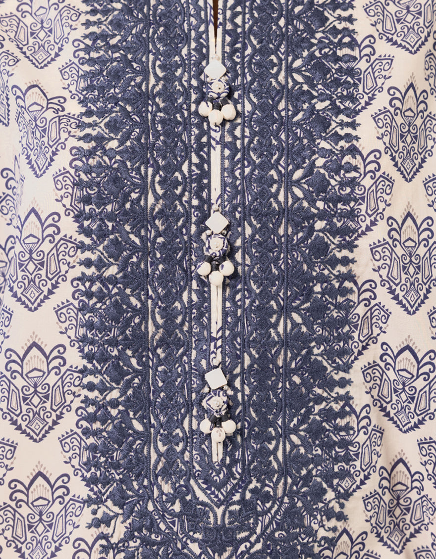 Lawn Multicolor Unstitched Suit - J. Junaid Jamshed