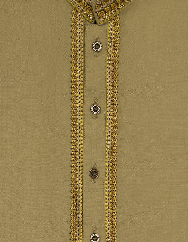 Blended Green Shalwar Kameez - J. Junaid Jamshed