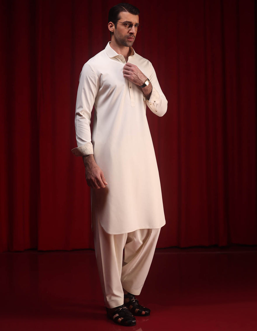 Blended Cream Shalwar Kameez - Cast & Crew