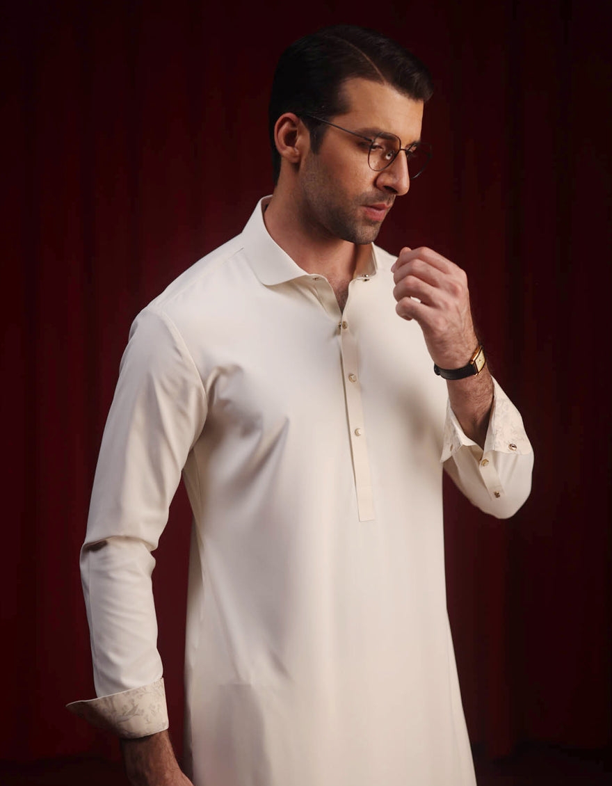 Blended Cream Shalwar Kameez - Cast & Crew