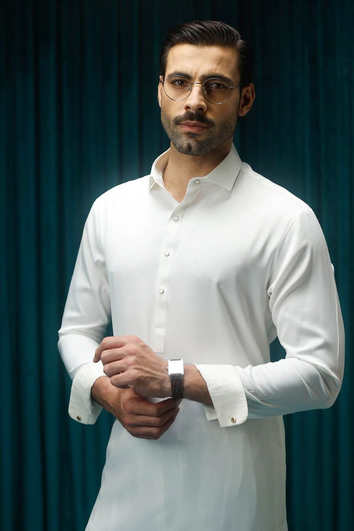 Polyester Off White Shalwar Kameez - Cast & Crew