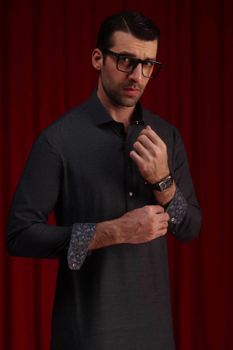 Cotton Charcoal Shalwar Kameez - Cast & Crew