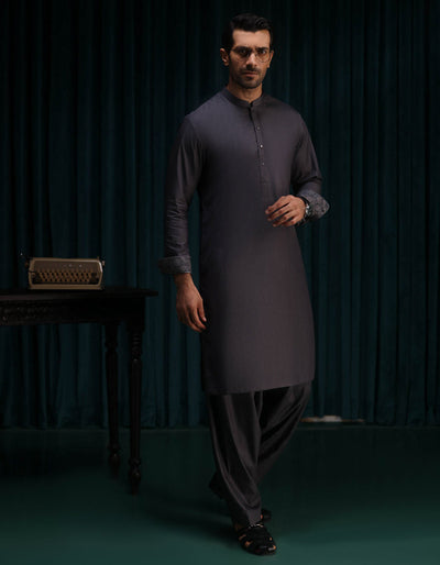 Cotton Grey Shalwar Kameez - Cast & Crew