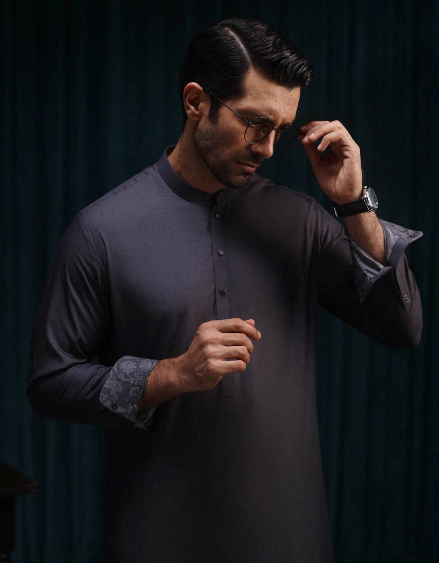 Cotton Grey Shalwar Kameez - Cast & Crew