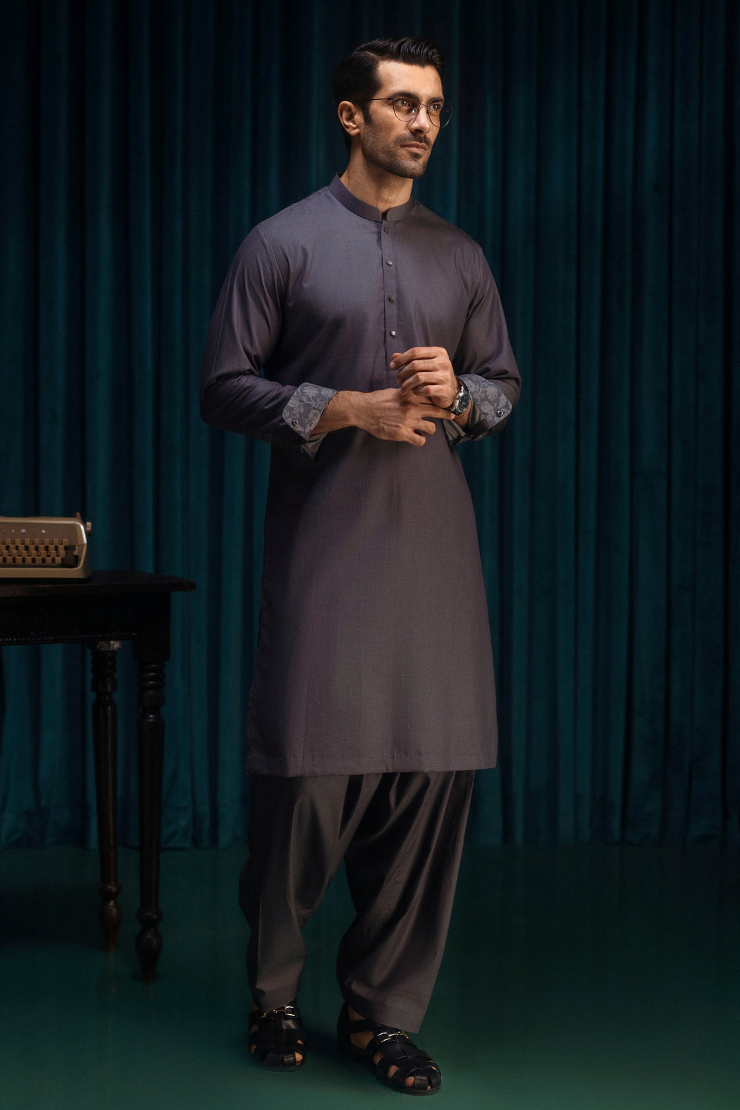 Cotton Grey Shalwar Kameez - Cast & Crew