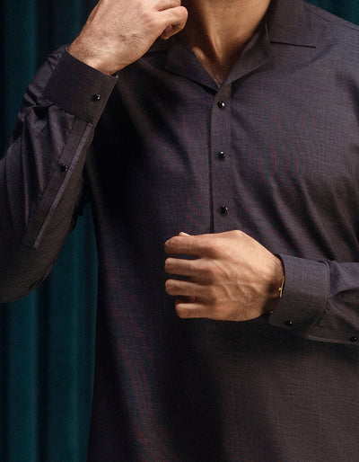 Cotton Charcoal Kurta Trouser - J. Junaid Jamshed