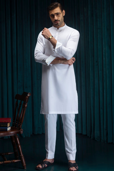 Blended White Kurta Trouser- Cast & Crew