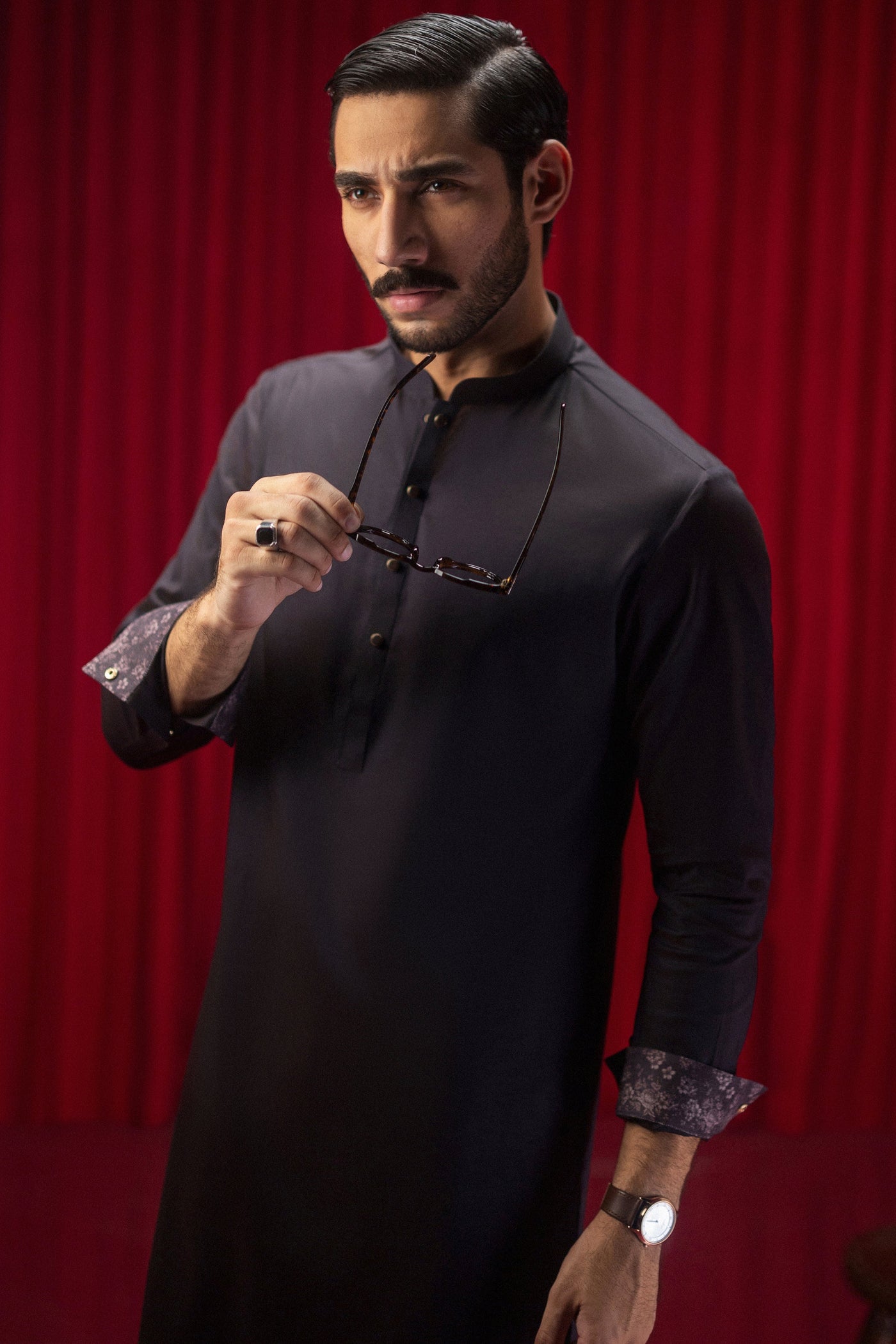 Cotton Deep Plum Shalwar Kameez - J. Junaid Jamshed