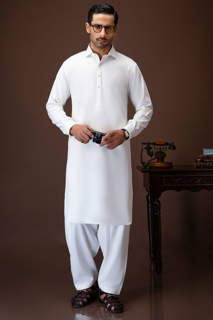 Blended Off White Shalwar Kameez - Cast & Crew