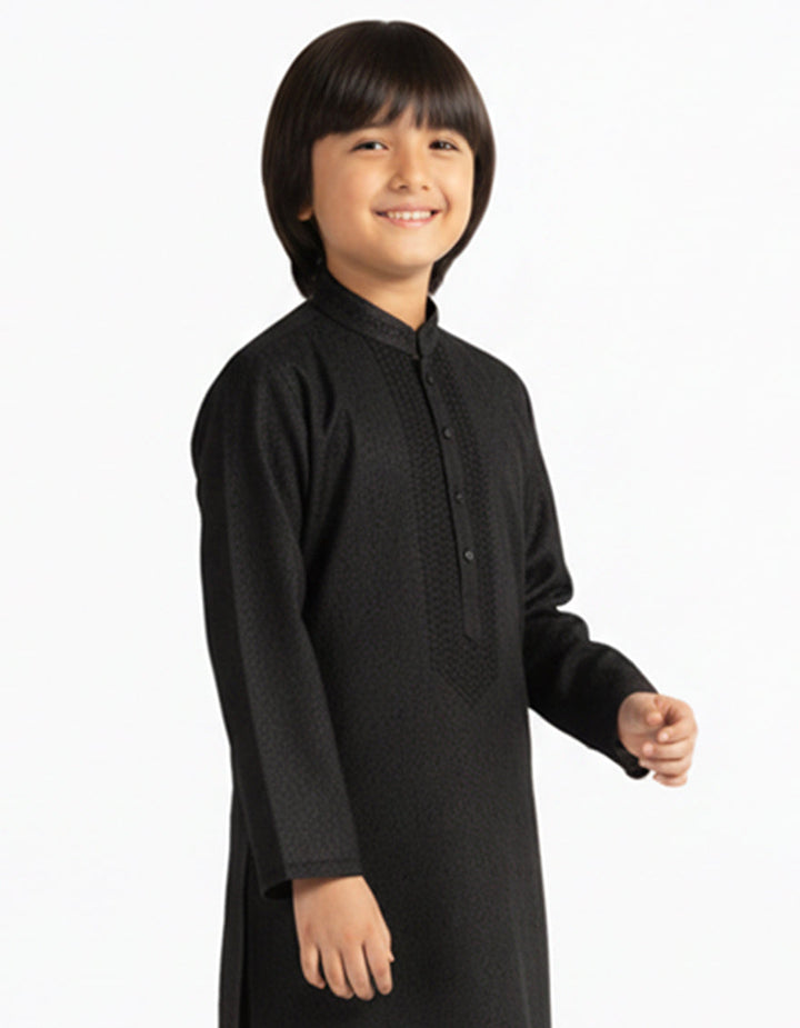 Polyester Dark Green Special Kurta - J. Junaid Jamshed