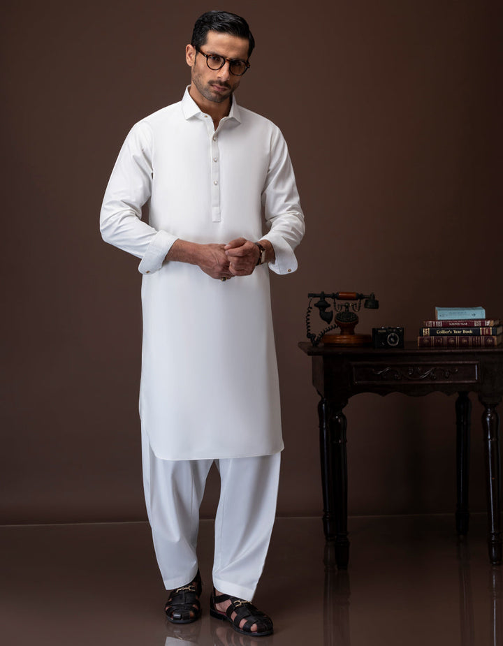 Blended Off White Shalwar Kameez - Cast & Crew