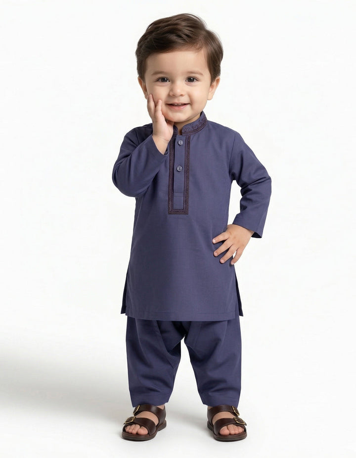Blended Light Purple Shalwar Kameez - J. Junaid Jamshed