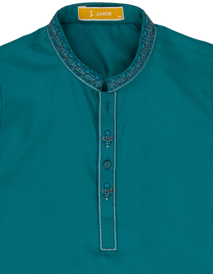 Blended Green Shalwar Kameez - J. Junaid Jamshed