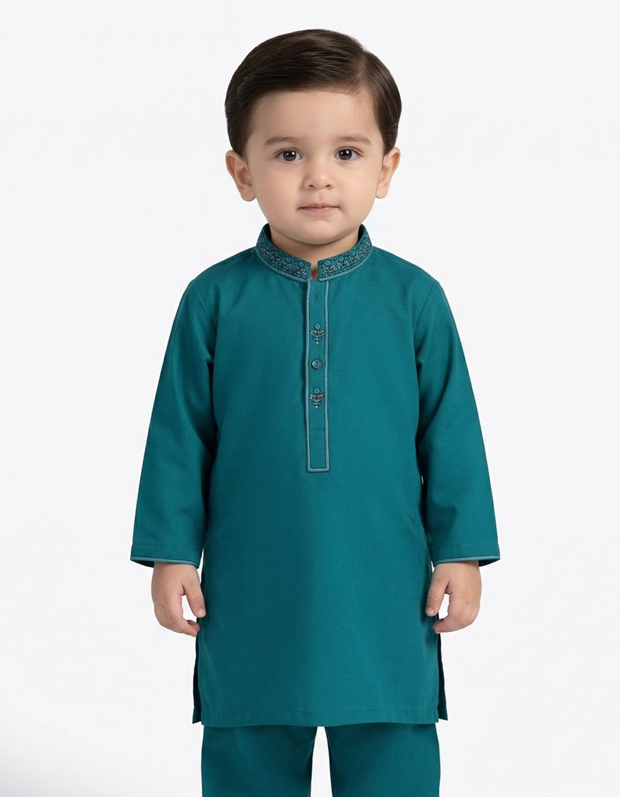 Blended Green Shalwar Kameez - J. Junaid Jamshed