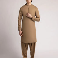 Blended Olive Shalwar Kameez - J. Junaid Jamshed