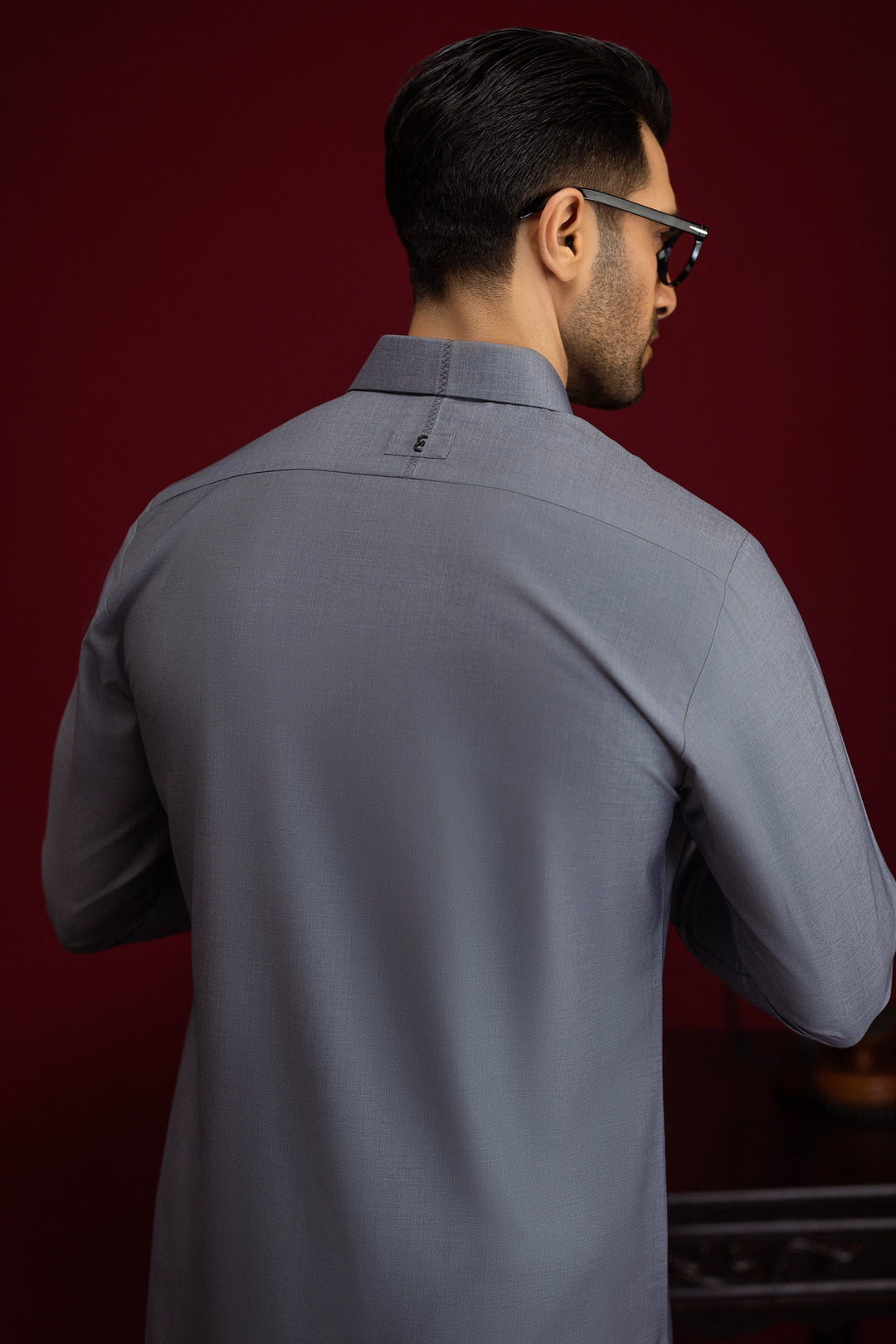 Blended Light Grey Shalwar Kameez - J. Junaid Jamshed
