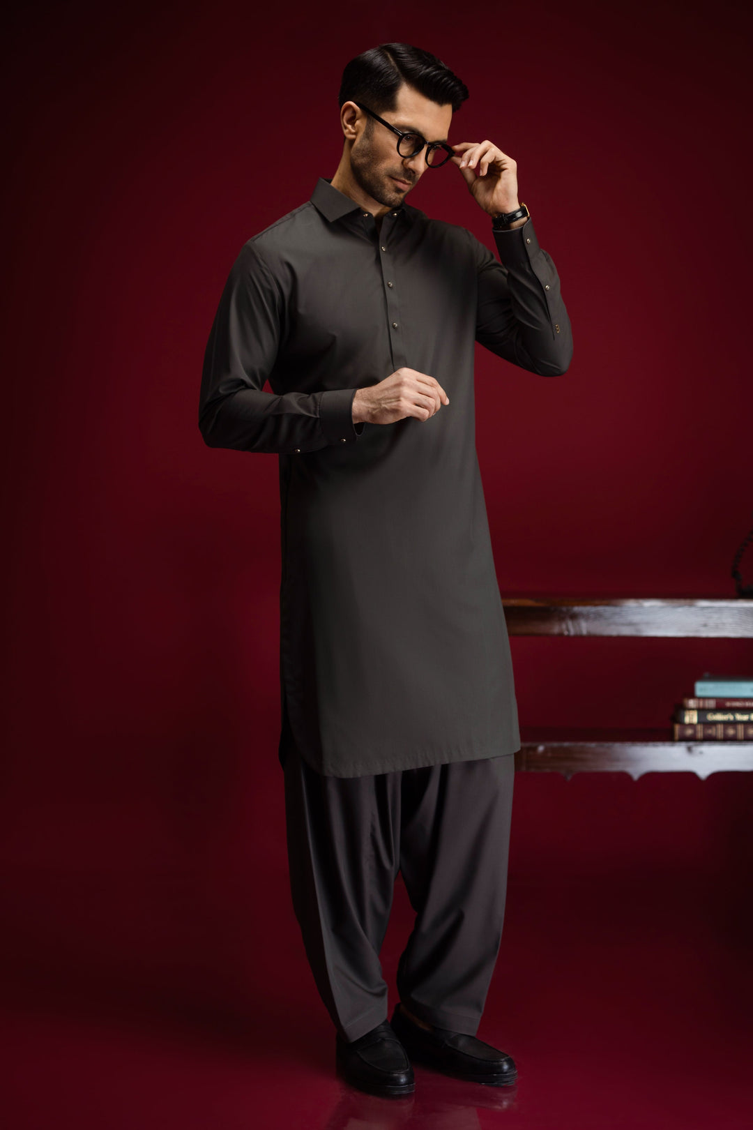 Blended Deep Olive Shalwar Kameez - Cast & Crew