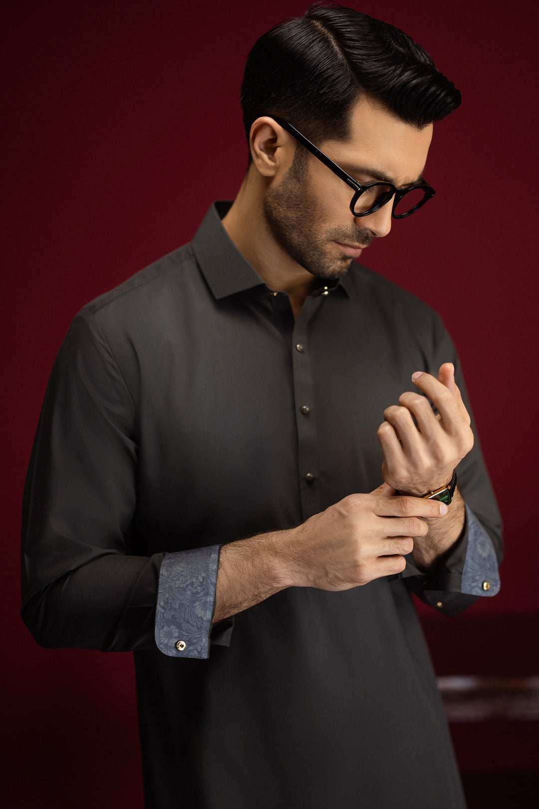 Blended Deep Olive Shalwar Kameez - Cast & Crew