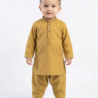Blended Ochre Shalwar Kameez - J. Junaid Jamshed