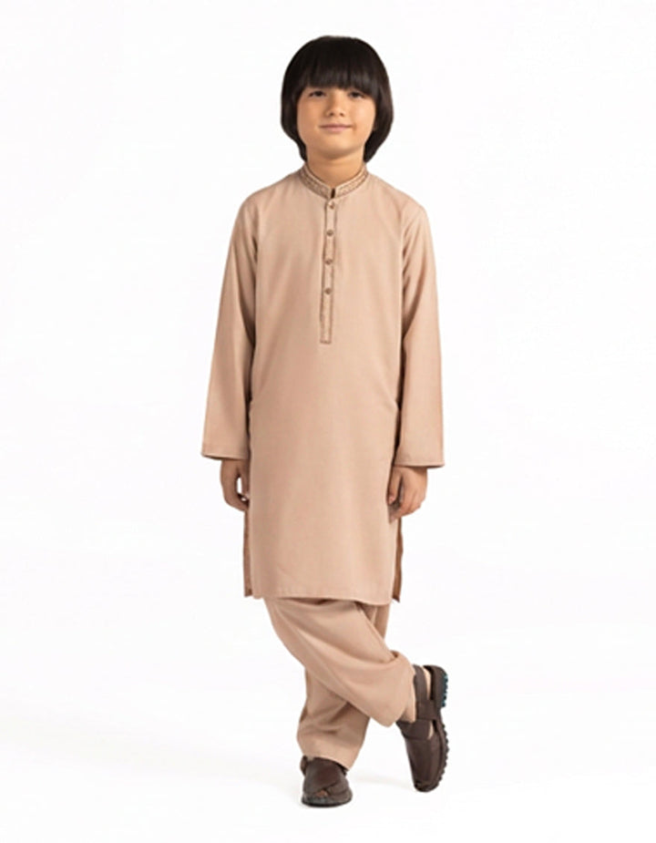 Blended Peach Shalwar Kameez - J. Junaid Jamshed