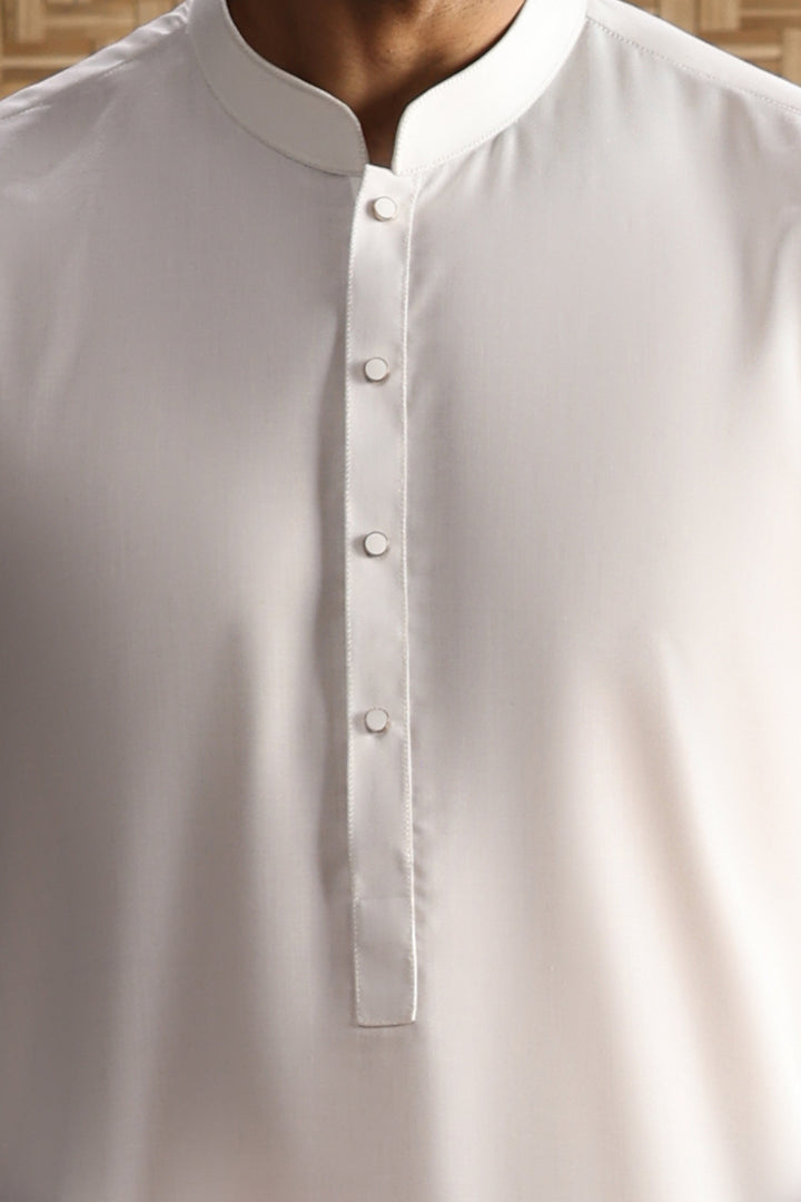 Blended White Shalwar Kameez - J. Junaid Jamshed