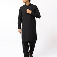 Blended Black Shalwar Kameez - J. Junaid Jamshed