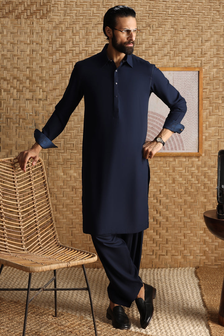 Blended Navy Shalwar Kameez - Cast & Crew