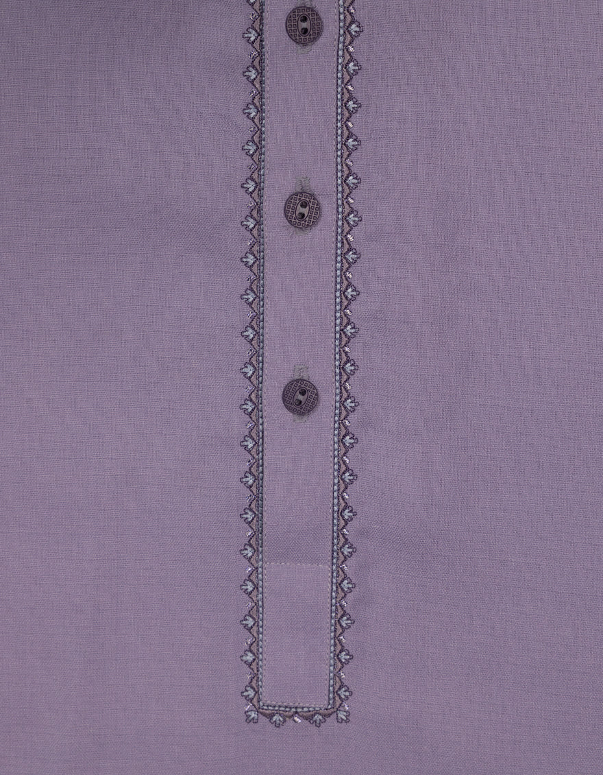 Blended Light Purple Kurta Trouser - J. Junaid Jamshed