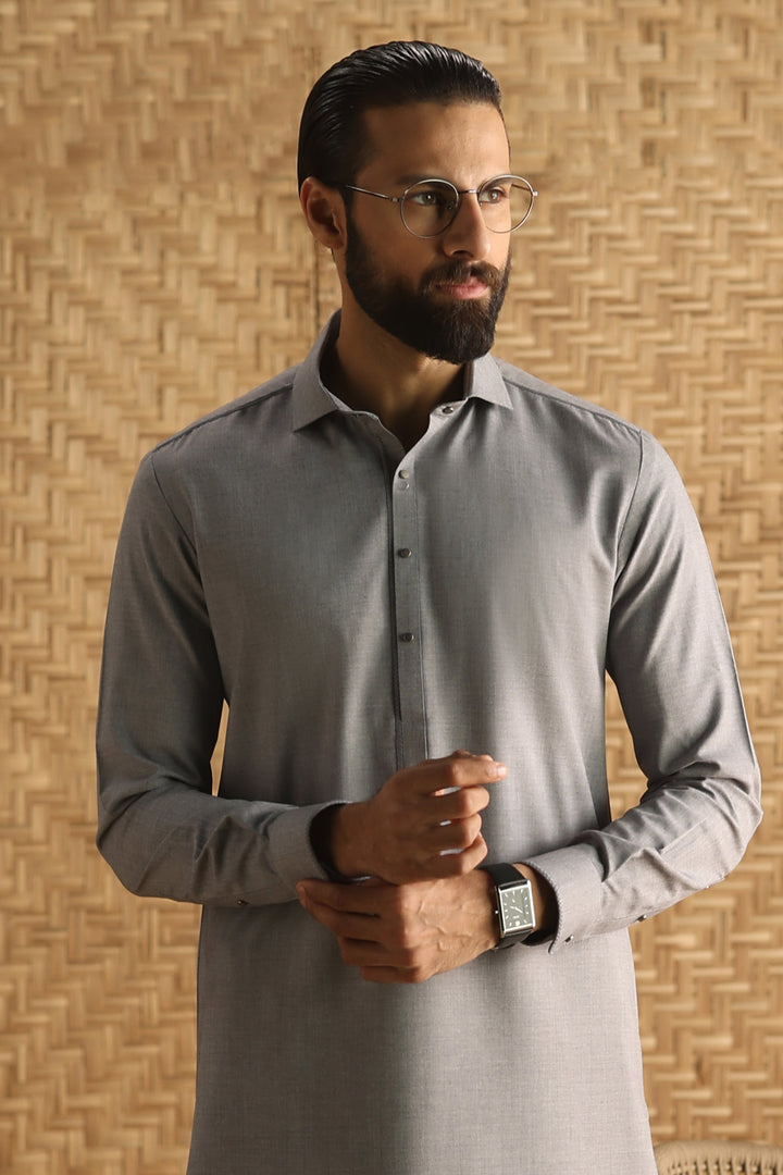 Blended Light Heather Shalwar Kameez - J. Junaid Jamshed