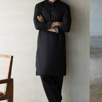 Polyester Black Shalwar Kameez - Cast & Crew