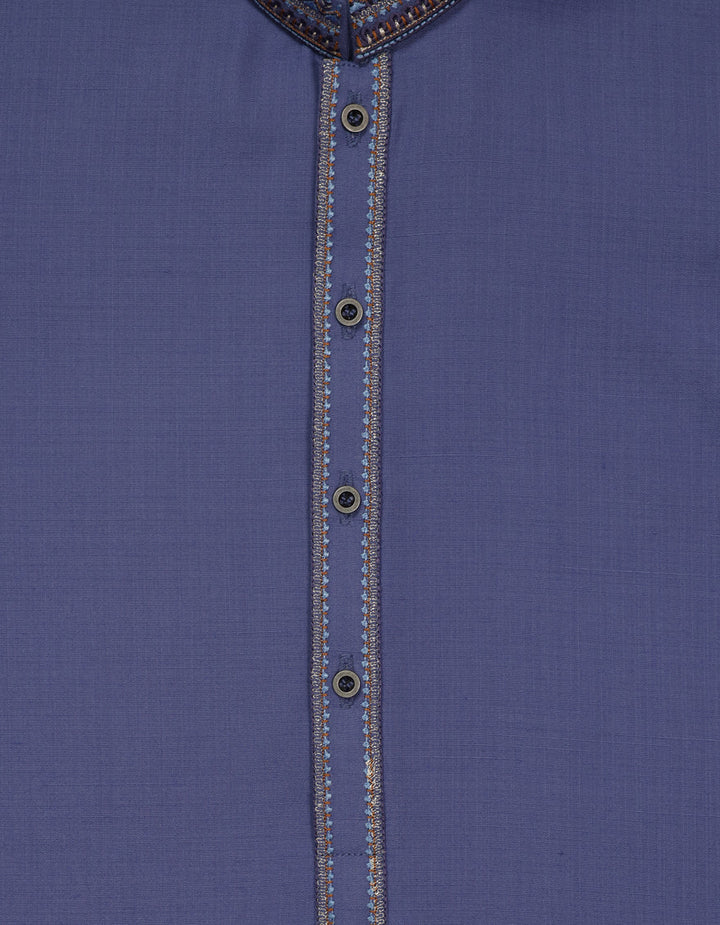 Blended Indigo Kurta Trouser - J. Junaid Jamshed