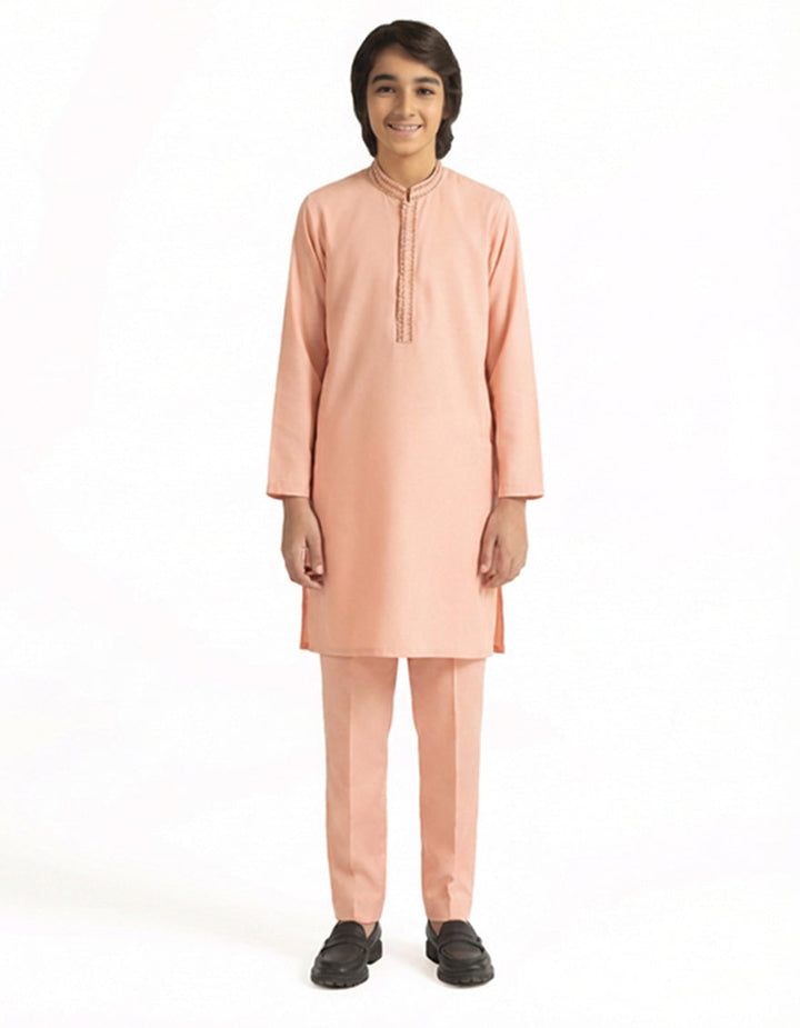 Blended Pink Kurta Trouser - J. Junaid Jamshed