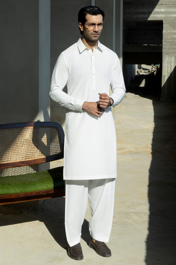 Blended Off White Shalwar Kameez - Cast & Crew