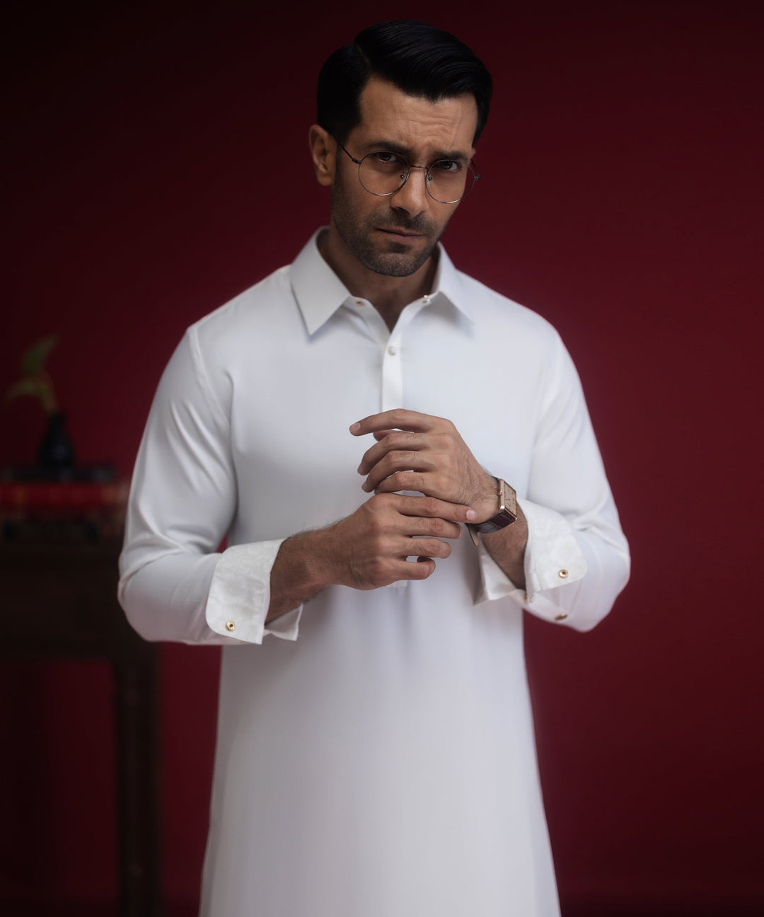 Blended Off White Shalwar Kameez - J. Junaid Jamshed