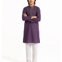Blended Purple Kurta - J. Junaid Jamshed