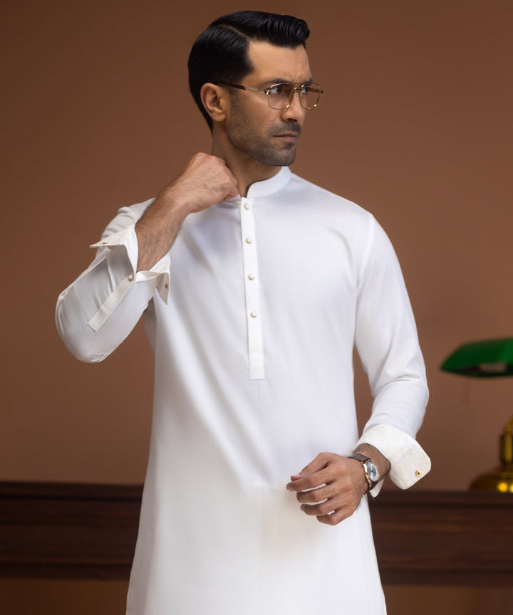 Cotton Off White Shalwar Kameez - Cast & Crew