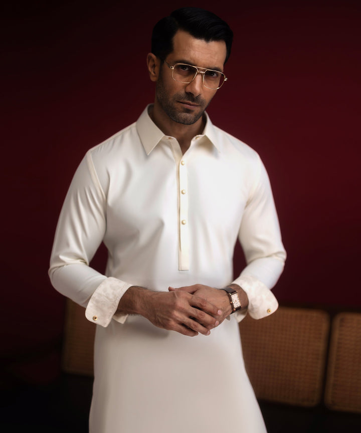 Blended Cream Shalwar Kameez - Cast & Crew