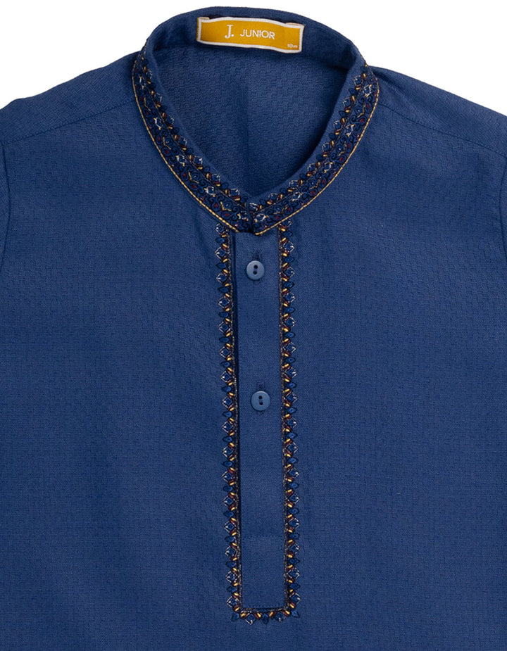 Blended Blue Shalwar Kameez - J. Junaid Jamshed