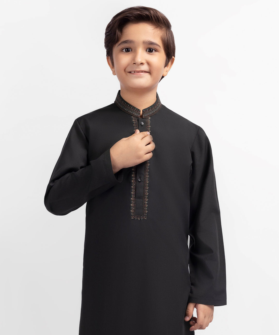 Blended Black Shalwar Kameez - J. Junaid Jamshed
