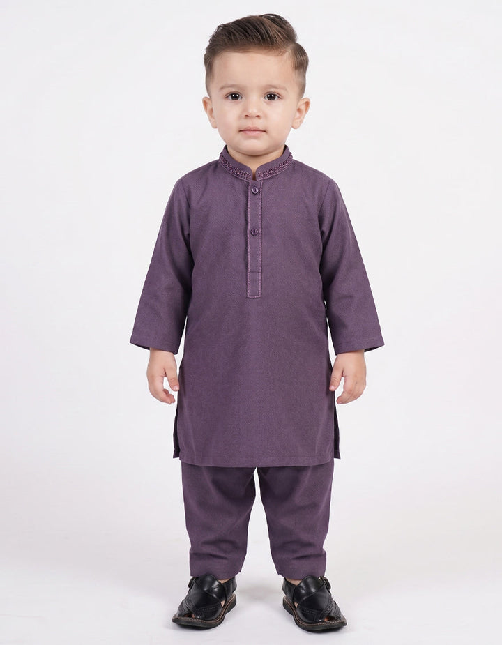 Blended Light Purple Shalwar Kameez - J. Junaid Jamshed