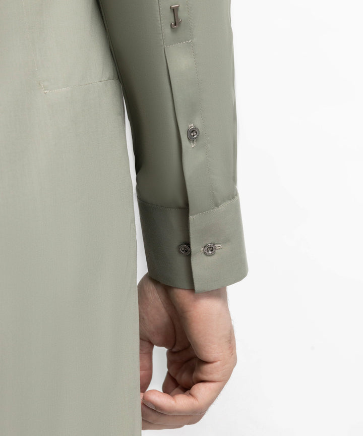 Blended Olive Kurta Trouser - J. Junaid Jamshed