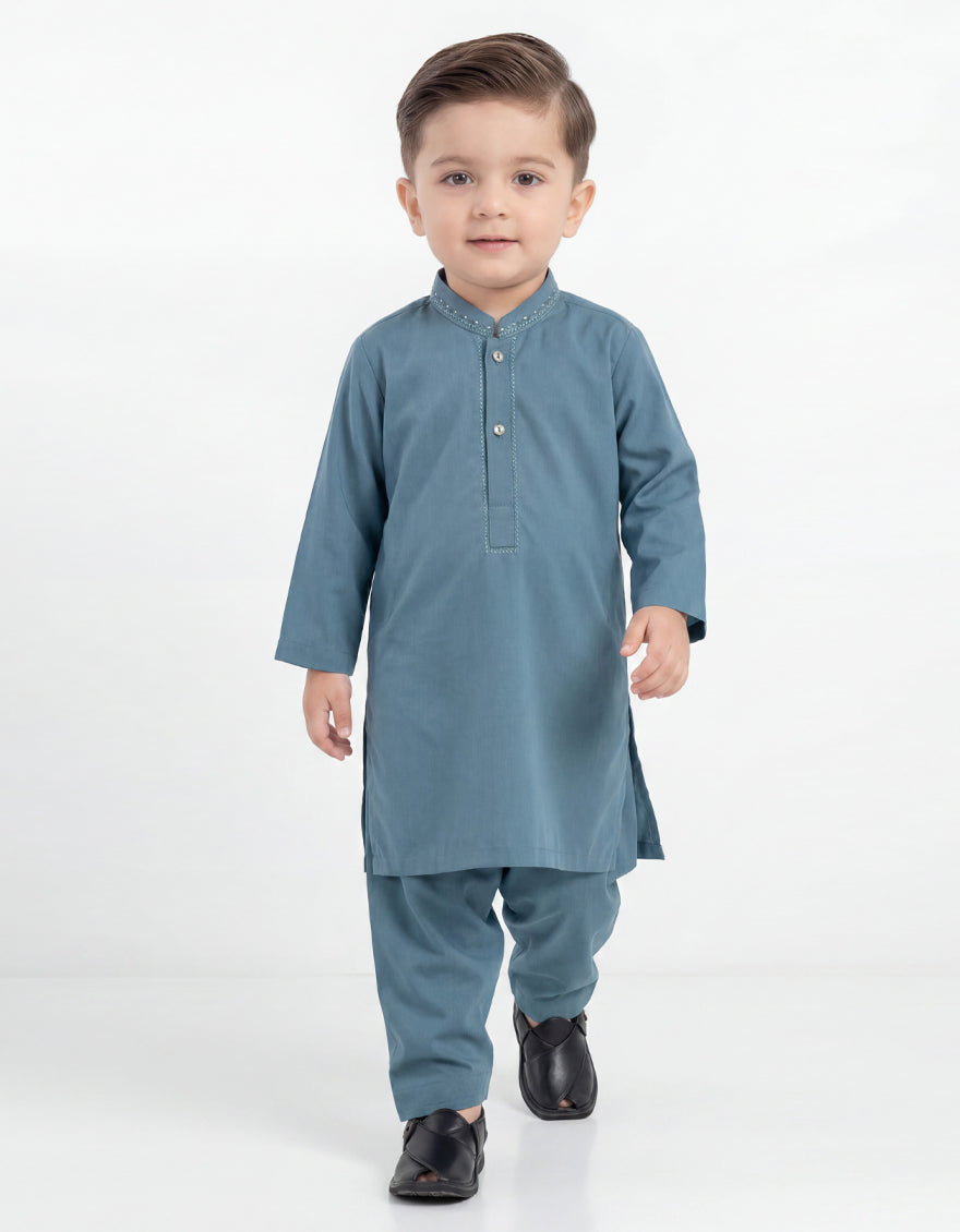 Blended Sea Green Shalwar Kameez - J. Junaid Jamshed