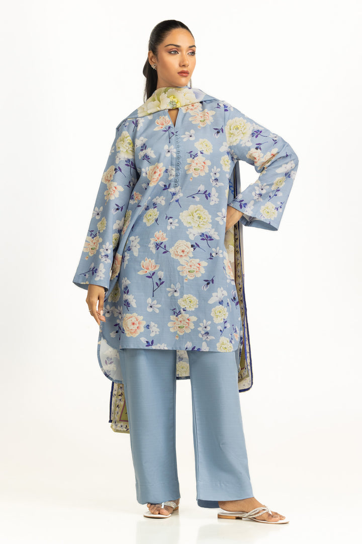 Corduroy Ferozi Stitched Suit - Gul Ahmed