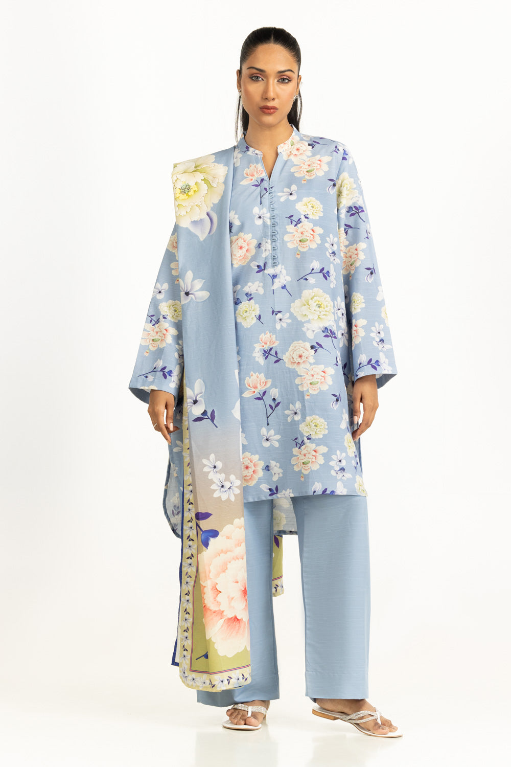 Corduroy Ferozi Stitched Suit - Gul Ahmed