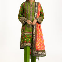 Khaddar Green Stitched Suit - Gul Ahmed